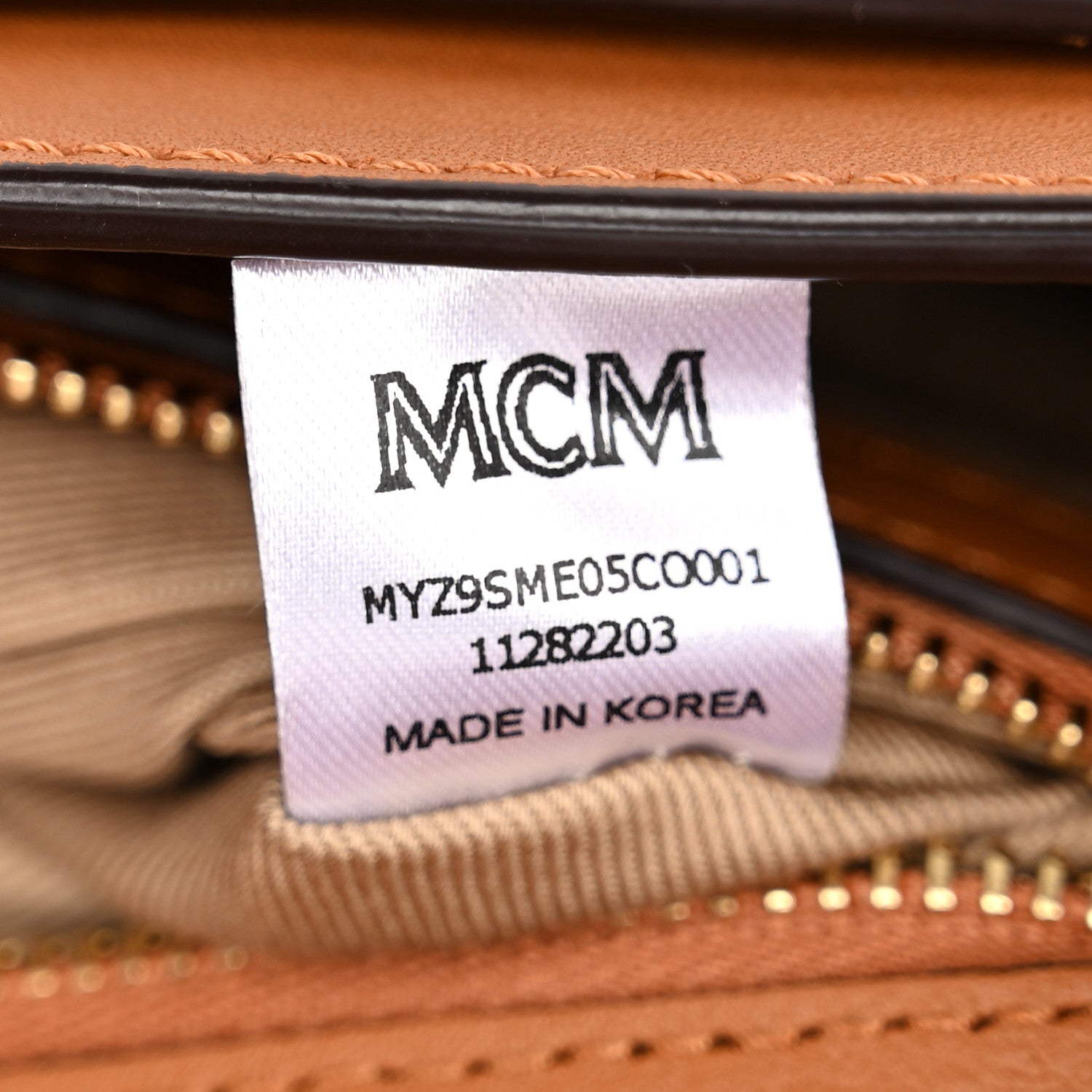 MCM Visetos Millie Wallet On Chain Cognac 8 of 12