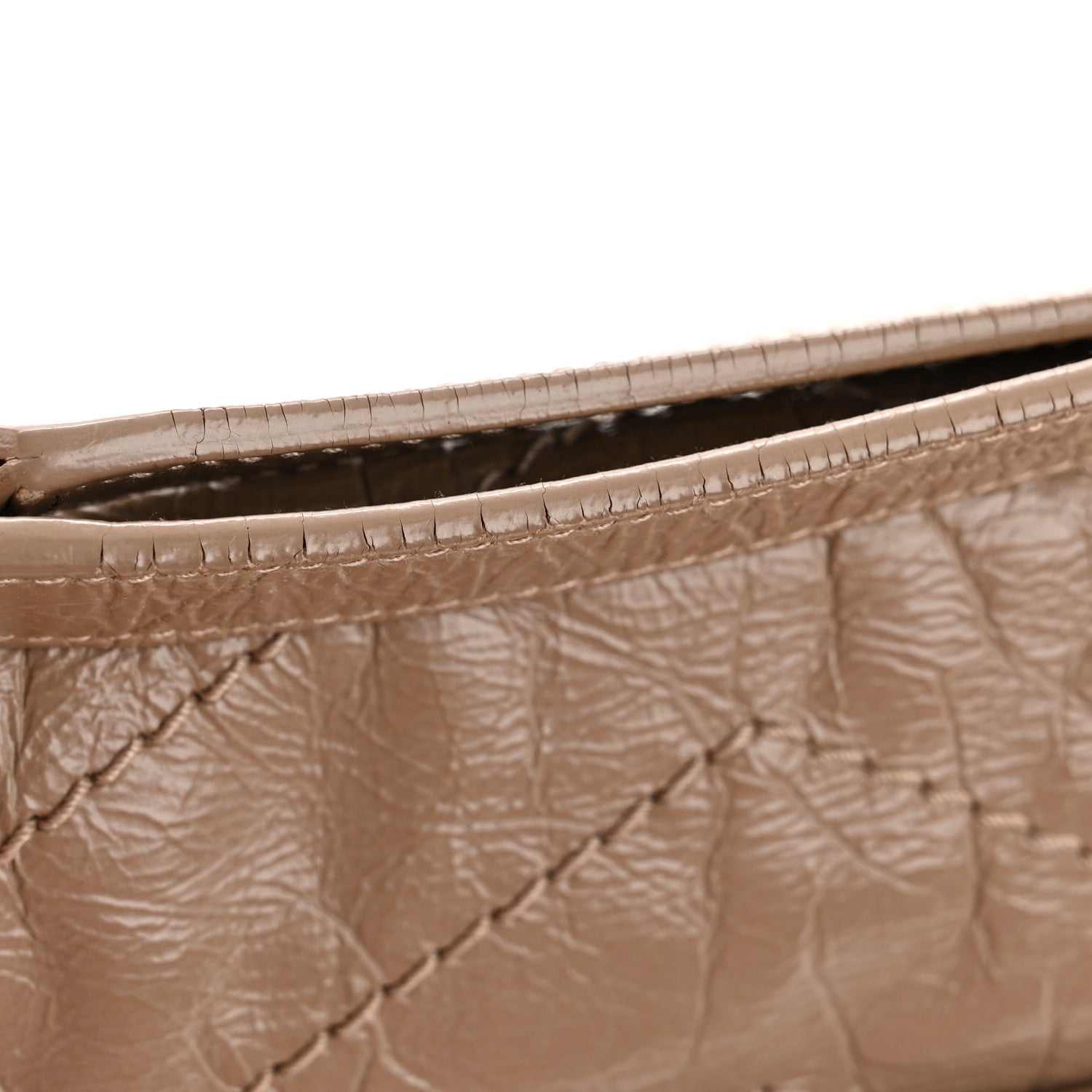 Saint Laurent Crinkled Calfskin Matelasse Monogram Baby Niki Chain Satchel Light Taupe 13 of 13