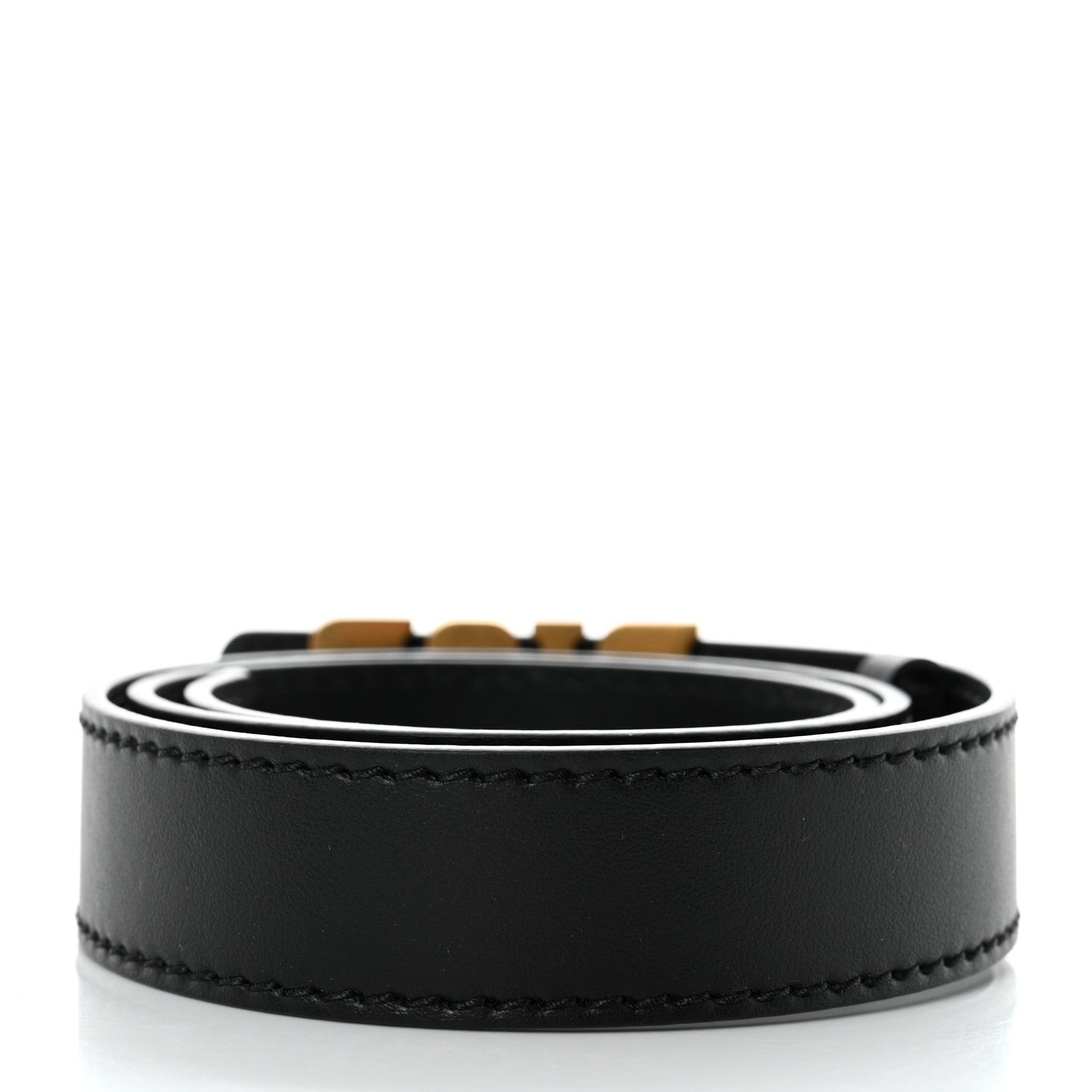Christian Dior Calfskin D Fence Belt 75 Black 2 of 7