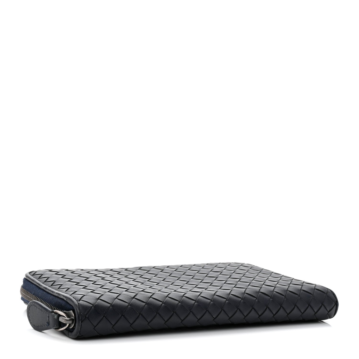Bottega Veneta Nappa Intrecciato Zip Around Wallet Blue 4 of 8