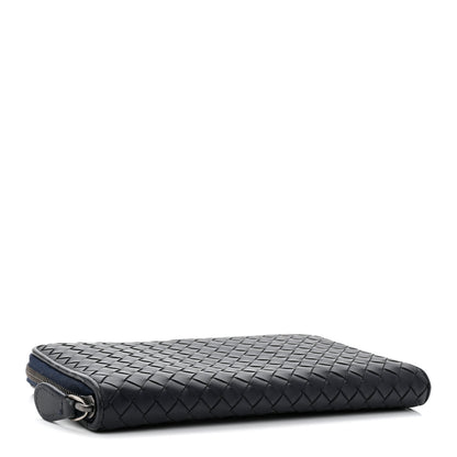 Bottega Veneta Nappa Intrecciato Zip Around Wallet Blue 4 of 8