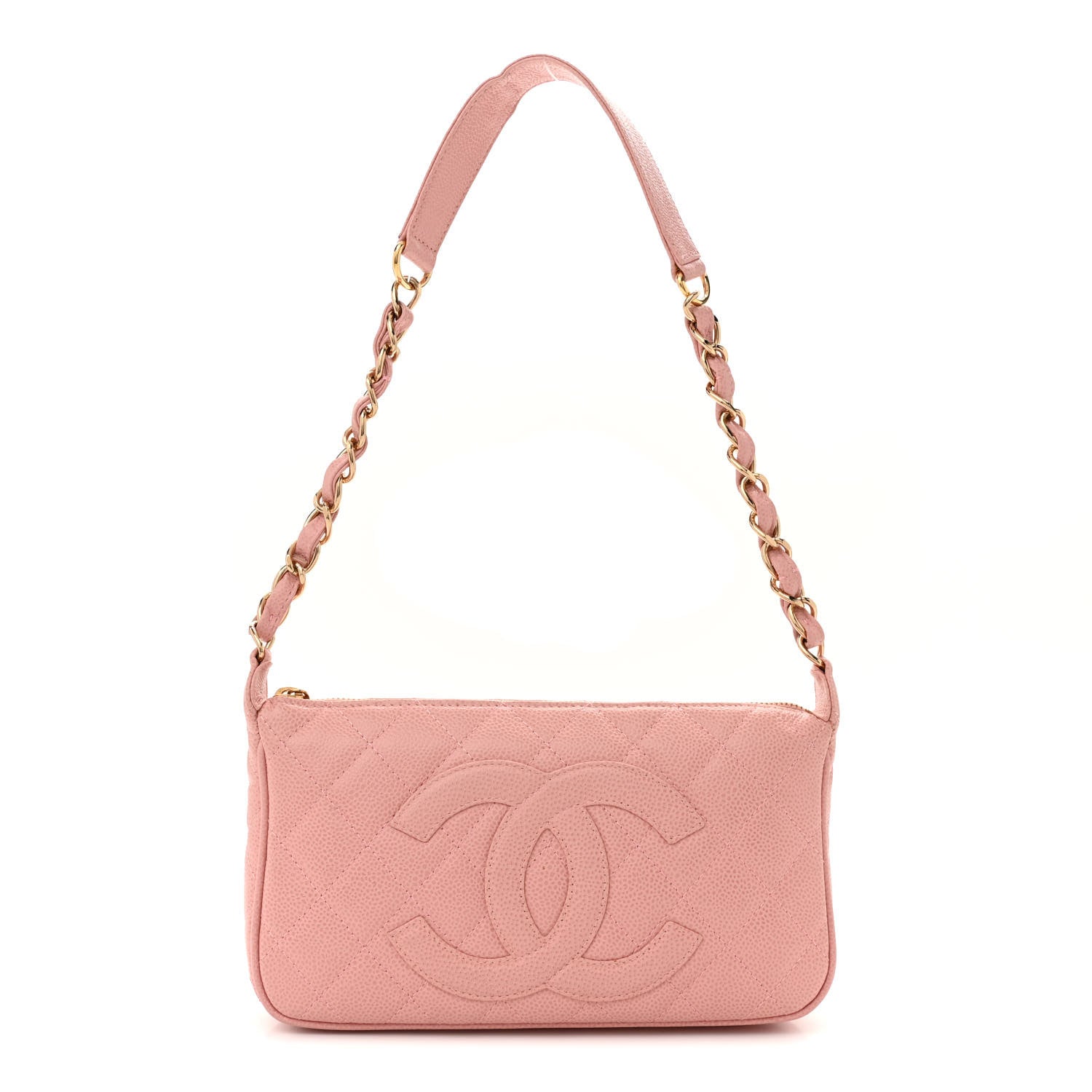 Chanel Caviar Quilted Timeless CC Shoulder Bag Pink 1 of 11