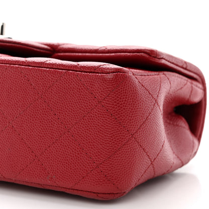 Chanel Caviar Quilted Mini Rectangular Flap Red 10 of 12