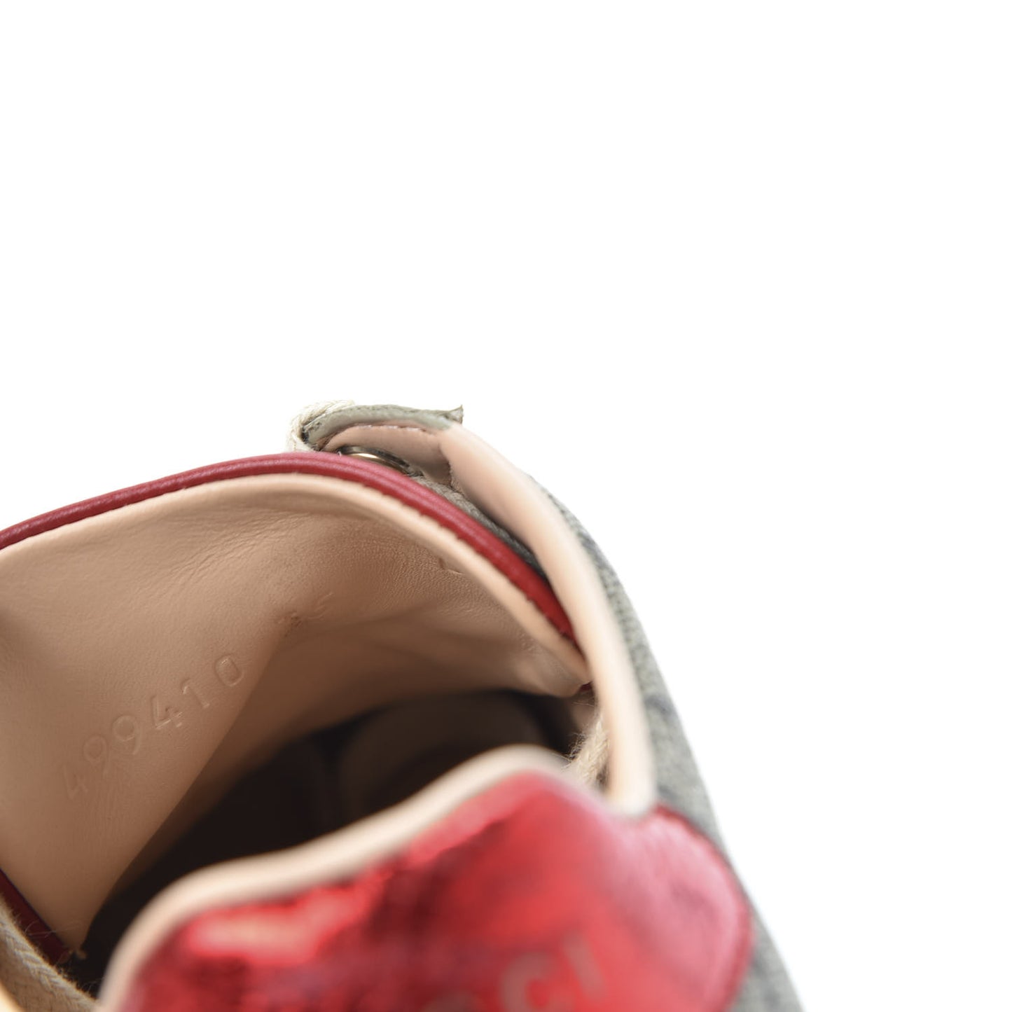 GG Supreme Monogram Womens Ace Low-Top Sneaker 35 Beige
