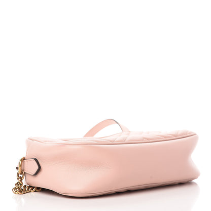 Gucci Calfskin Matelasse Small GG Marmont Chain Shoulder Bag Perfect Pink 4 of 12