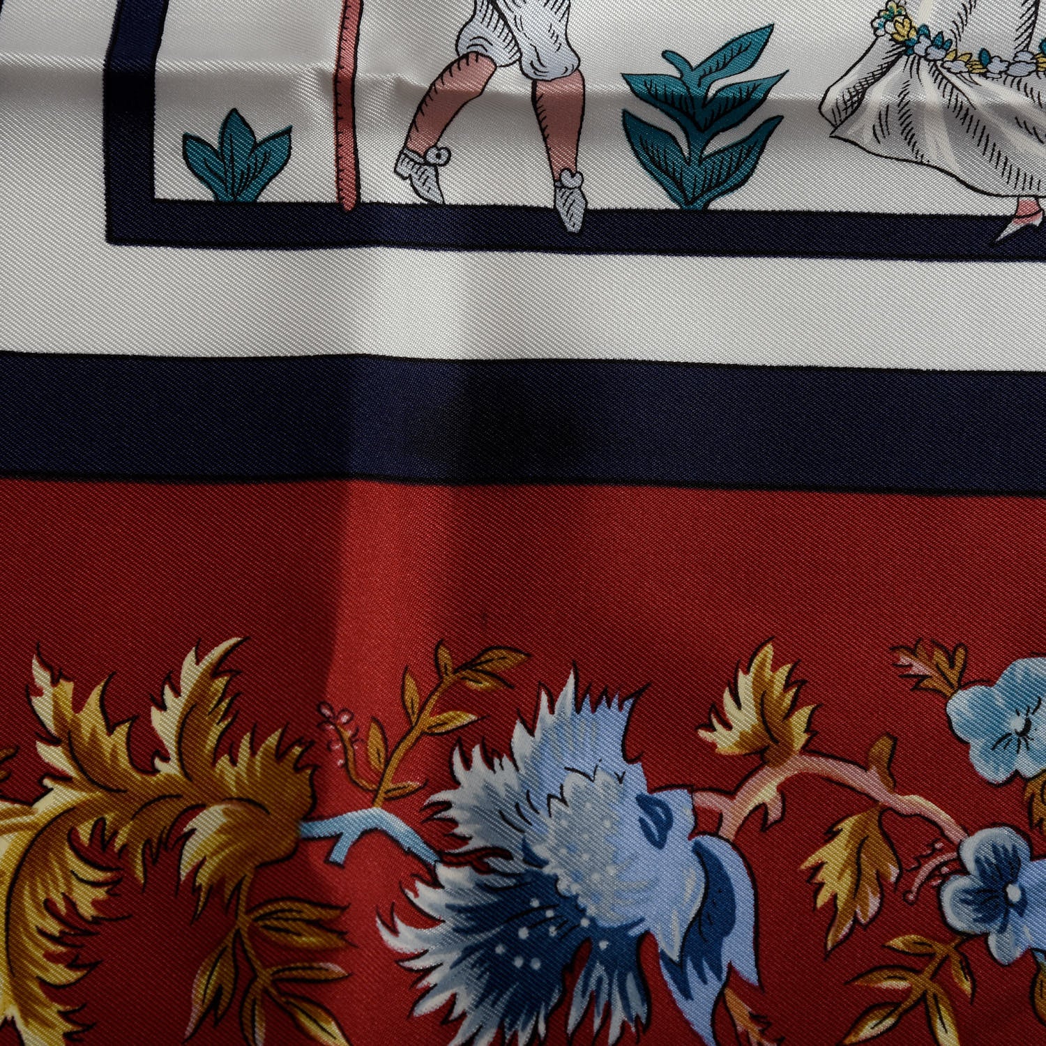 Hermes Silk Les Jardiniers du Roy Scarf 90 4 of 7