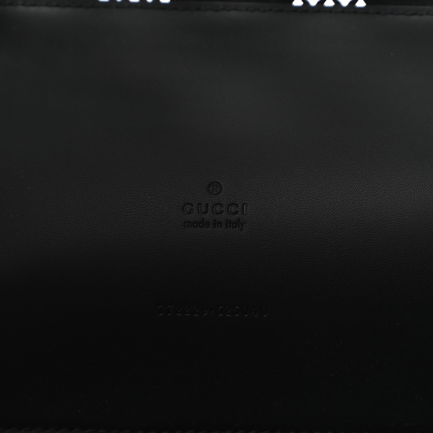 Gucci Calfskin GG Monogram Diamond Cut Medium Ophidia Tote Bag Black 7 of 10