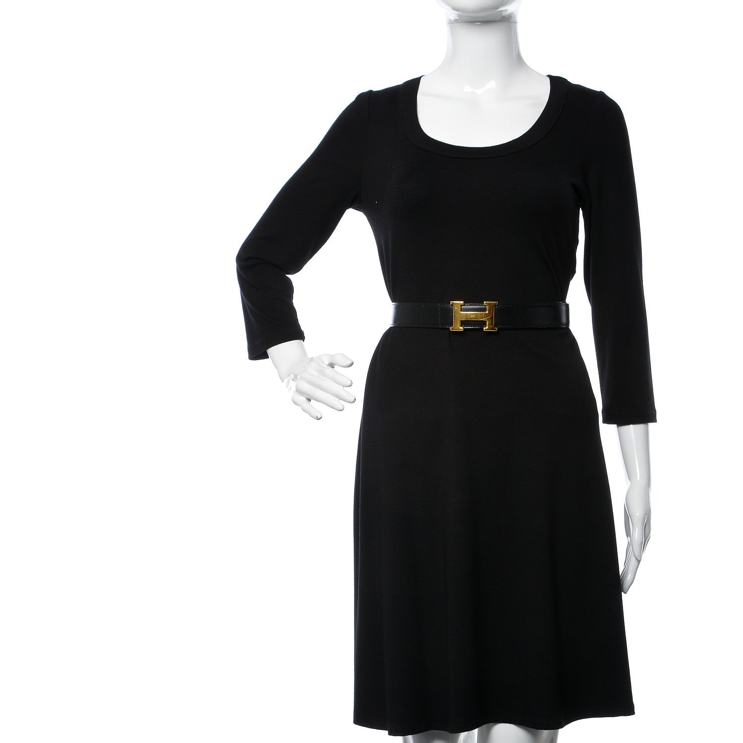 Hermes Box Togo 32mm H Belt 90 Black Gold 2 of 11