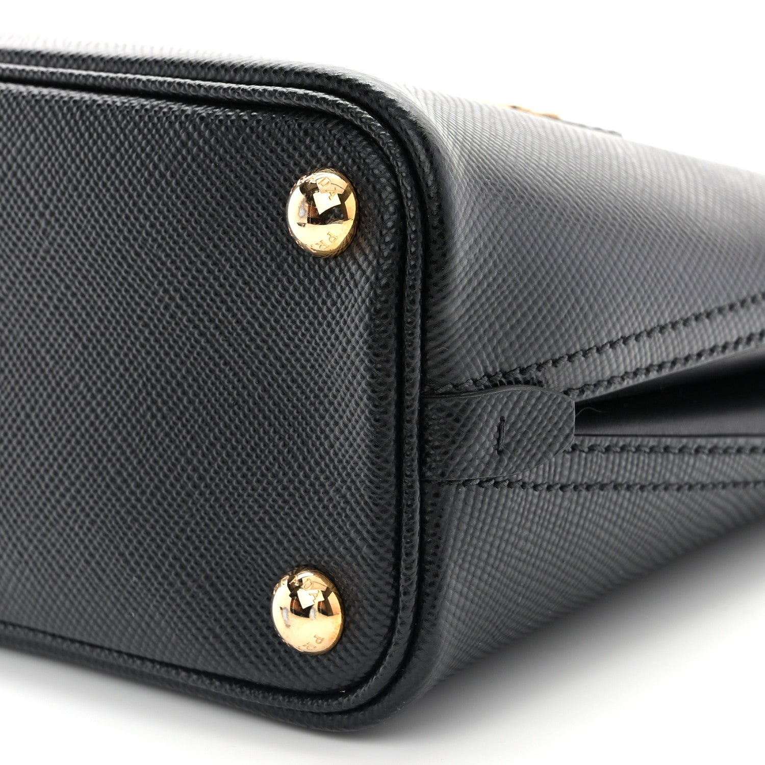 Prada Saffiano Cuir Micro Matinee Tote Black 9 of 9