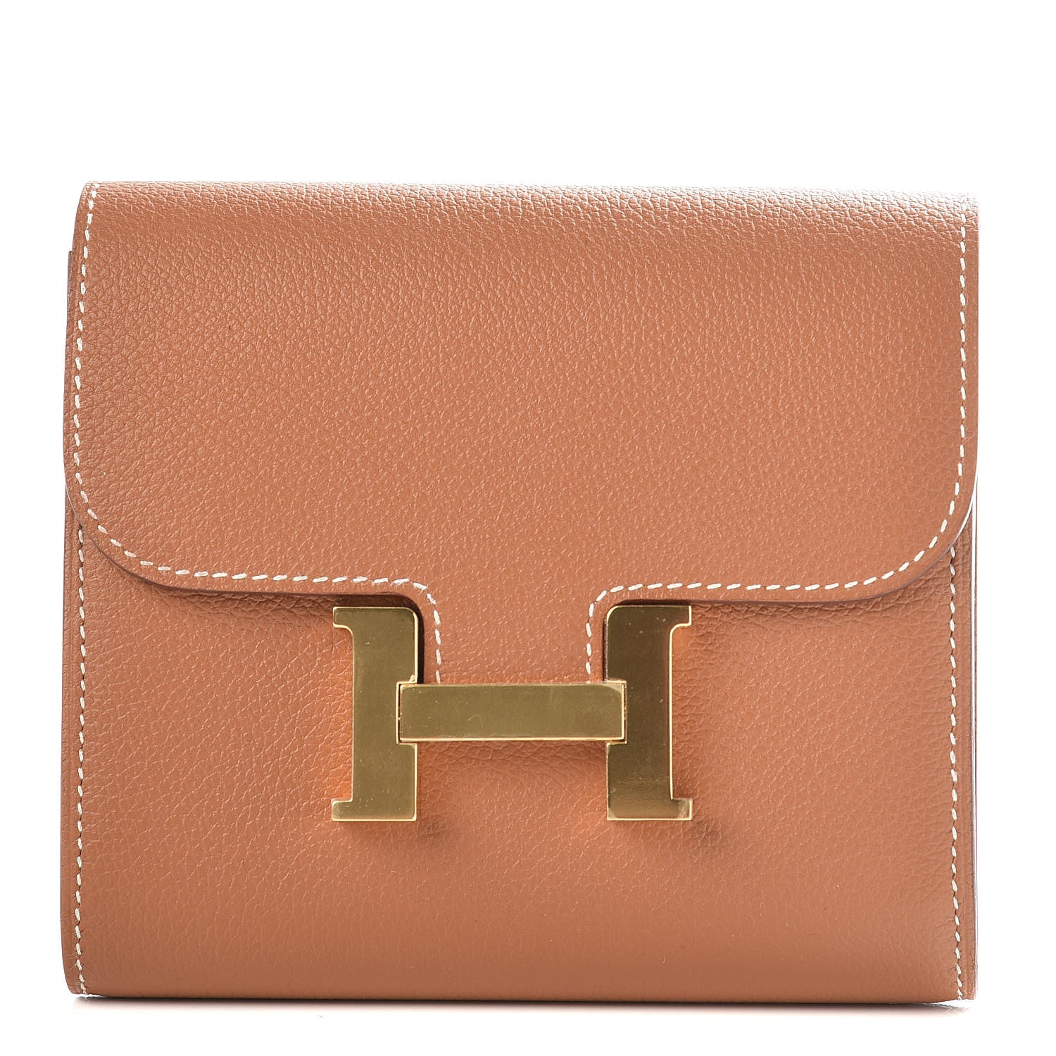 Hermes Evercolor Constance Short Wallet Gold 1 of 10