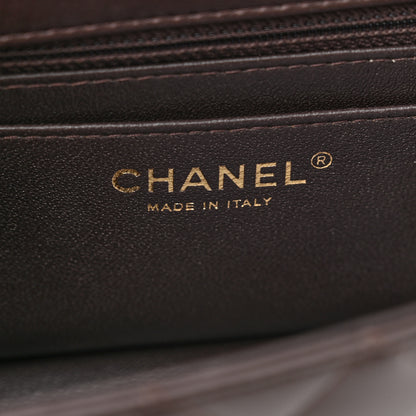 Chanel Lambskin Quilted Mini Rectangular Flap Dark Brown 6 of 11