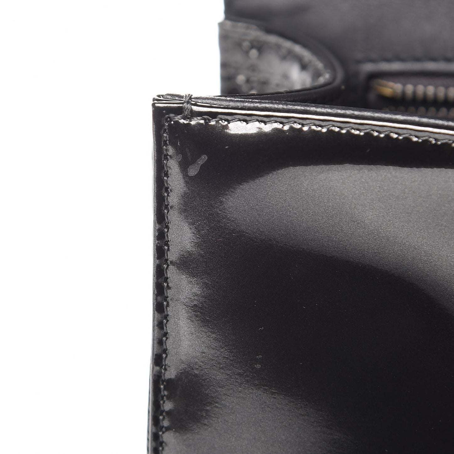 Metallic Patent Micro-Cannage Medium Diorama Flap Bag Graphite
