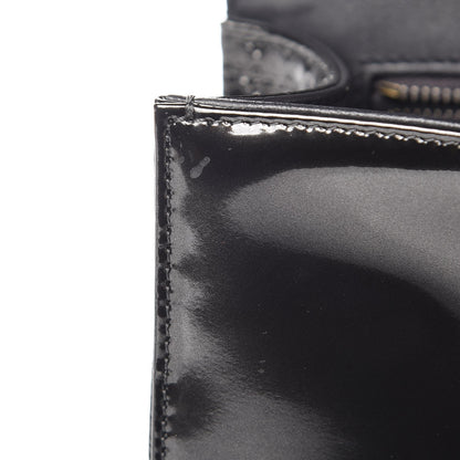 Christian Dior Metallic Patent Micro-Cannage Medium Diorama Flap Bag Graphite 7 of 7