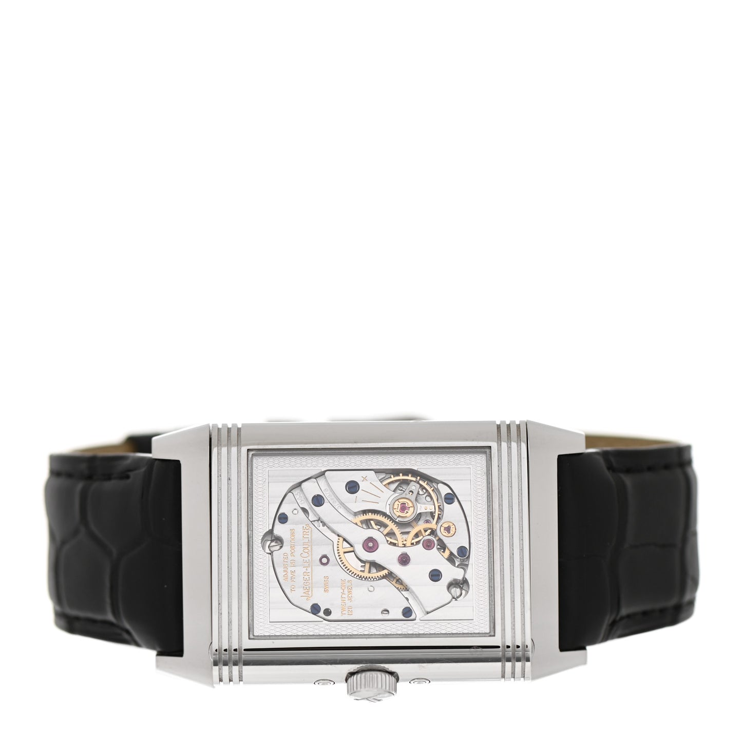 Stainless Steel Alligator 30mm Grande Reverso Calendar Manual Winding Watch Q3758420