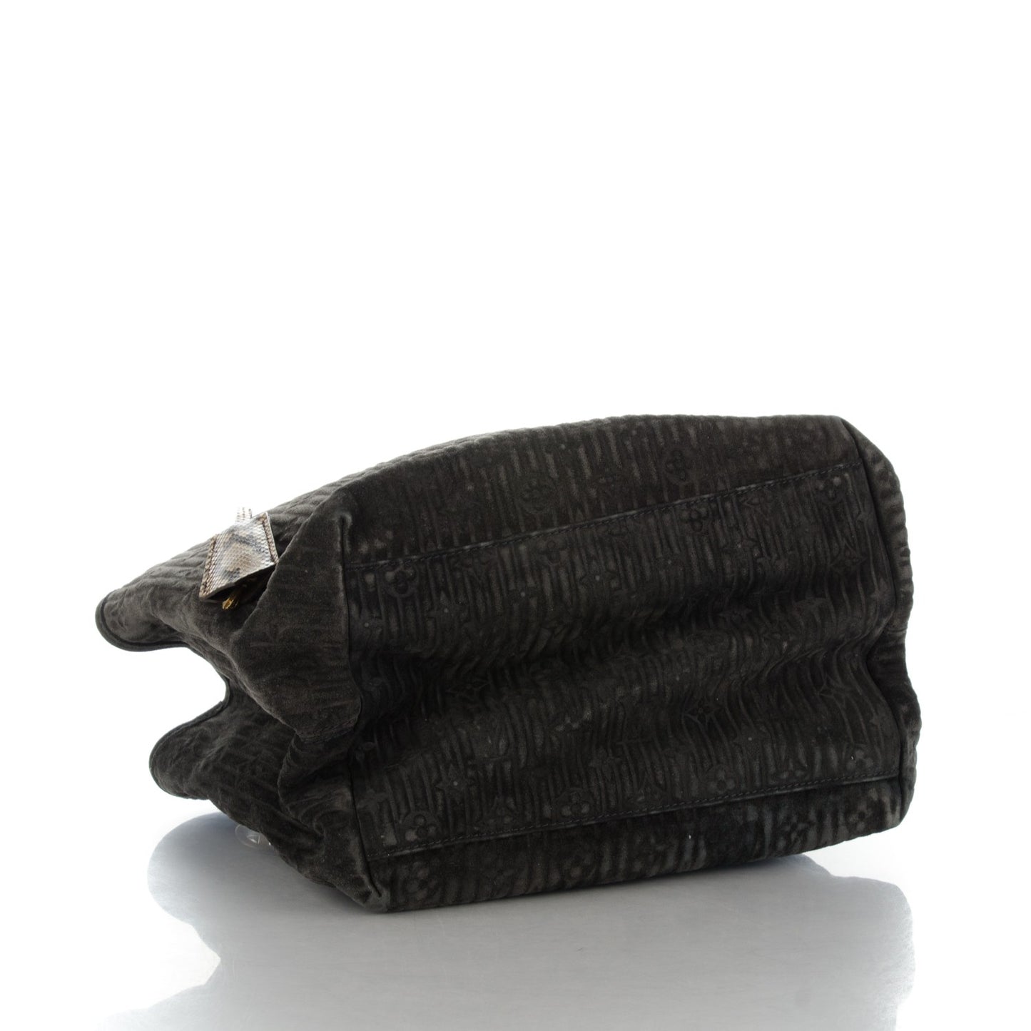 Monogram Suede Embossed Whisper PM Kohl