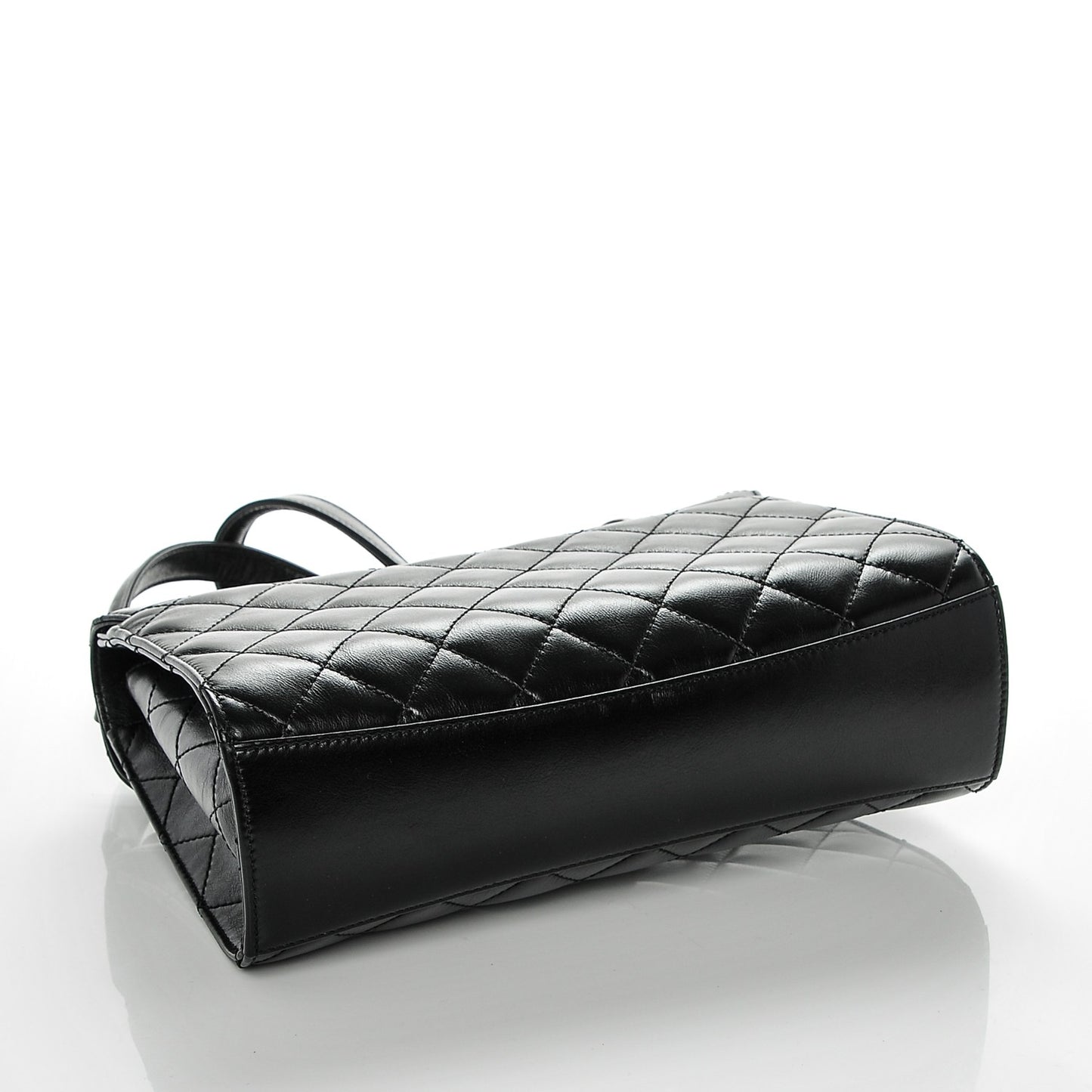 Calfskin Quilted Medium Mad About Quilting Flap Black