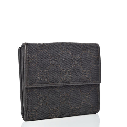 Gucci Monogram Glam French Flap Wallet Black 3 of 12