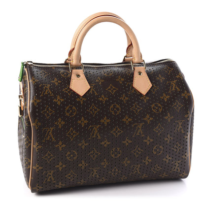 Louis Vuitton Monogram Perforated Speedy 30 Green 2 of 9