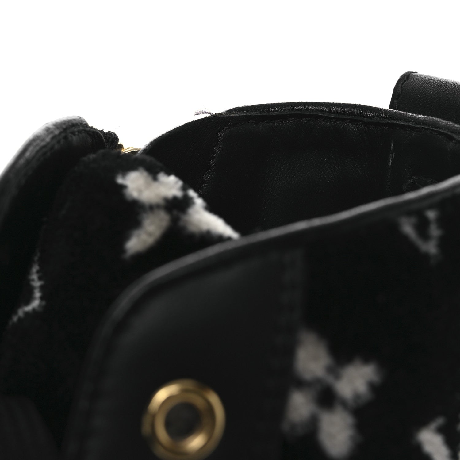 Louis Vuitton Velvet Monogram Stellar Sneakers 38.5 Black White 12 of 13