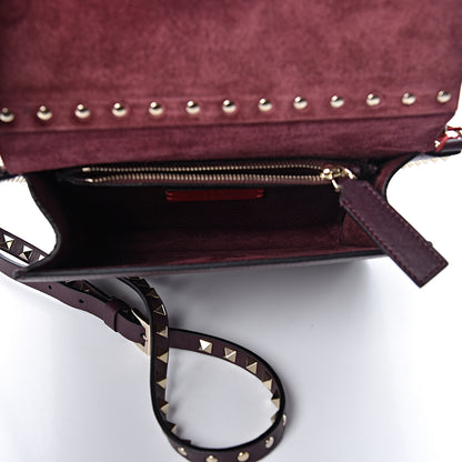Valentino Garavani Pebbled Calfskin Rockstud Side Slip Crossbody Rubin 5 of 9