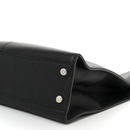 Fendi Cuoio Romano Glazed Fabric FF 1974 Peekaboo X-Lite Fit Black 9 of 9