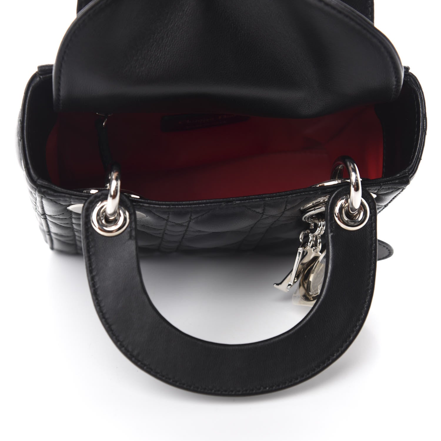 Christian Dior Lambskin Cannage Mini Lady Dior Black 5 of 11
