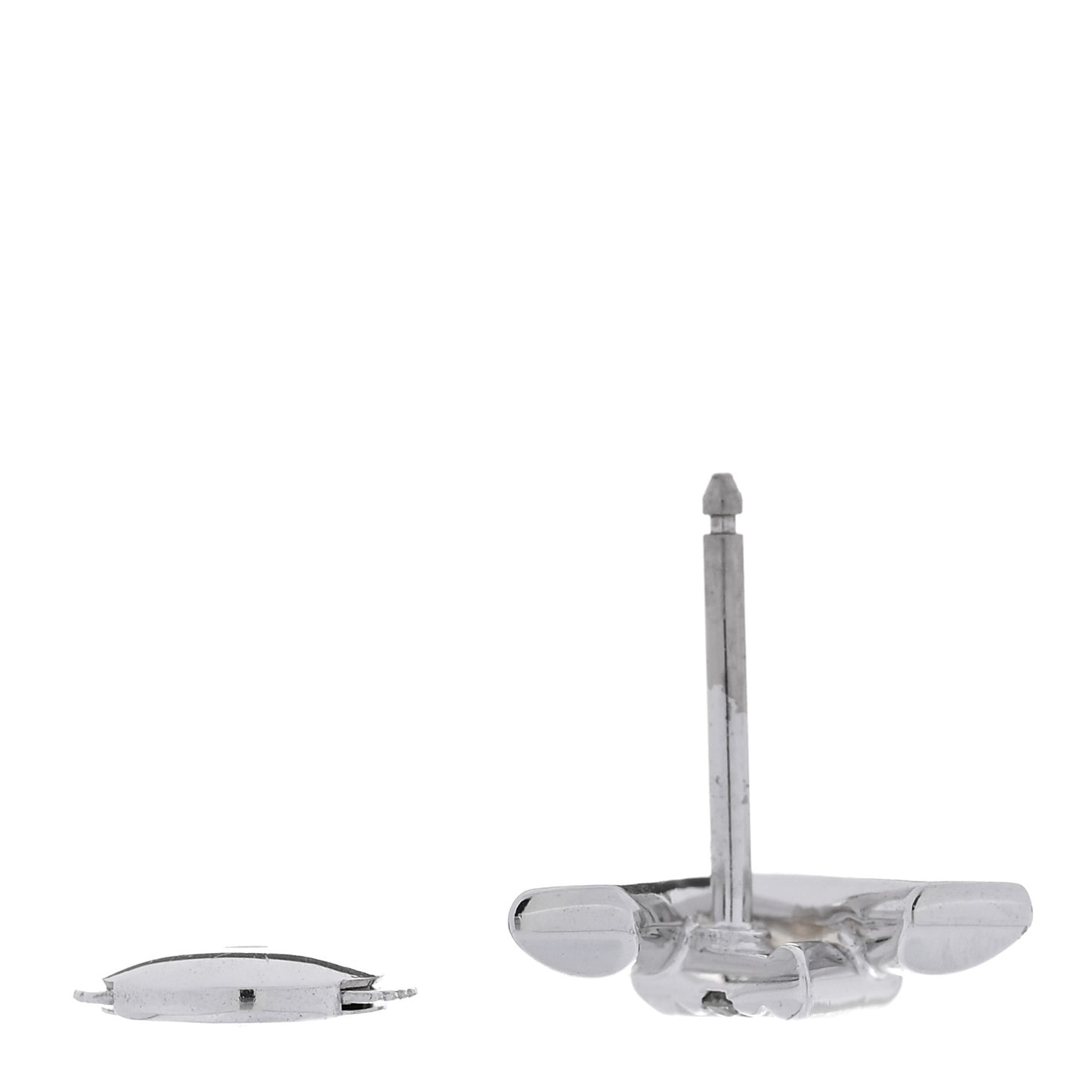 18K White Gold Diamond LV Volt Single Stud Earring