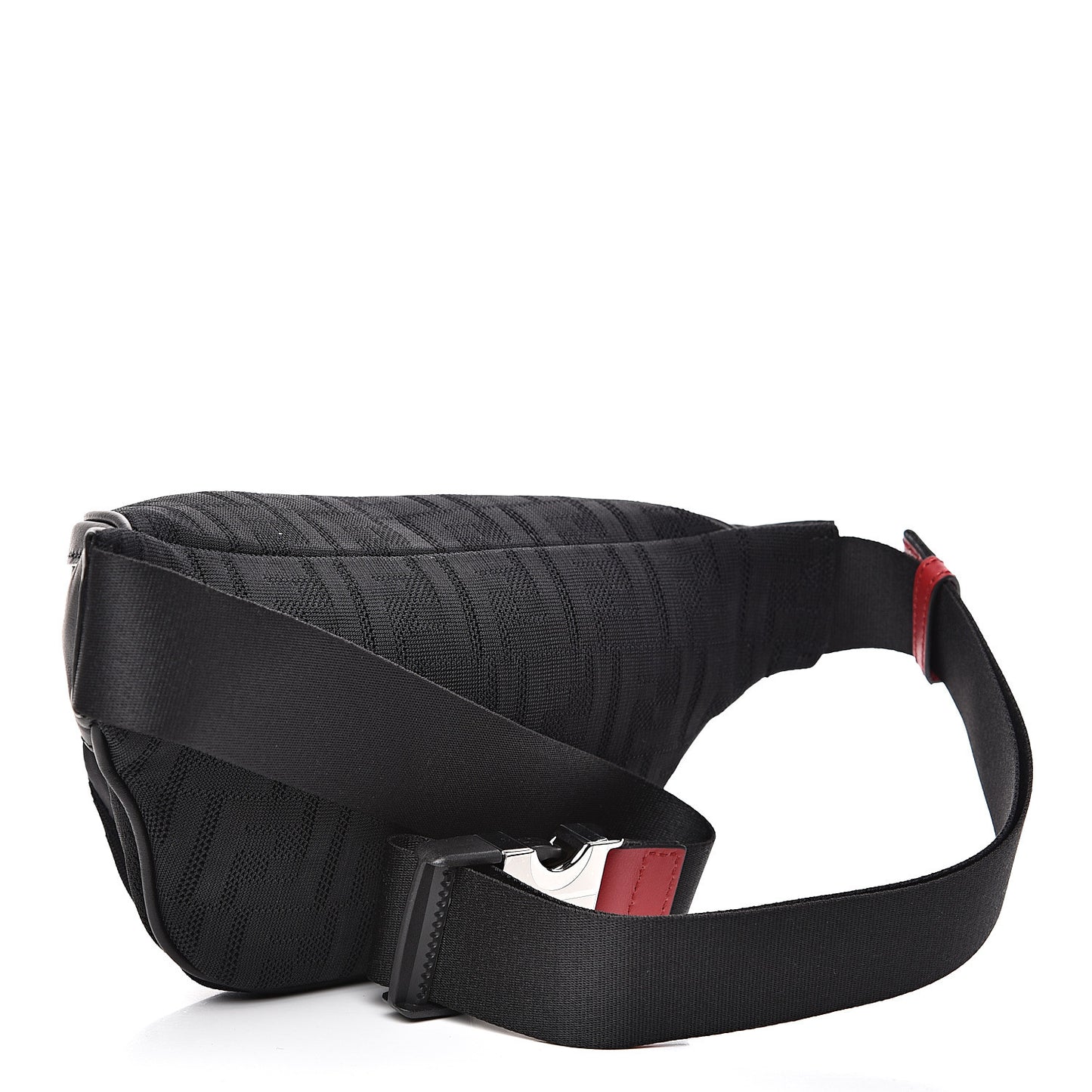 Neoprene Mesh Vitello Grace FF Pocket Belt Bag Black