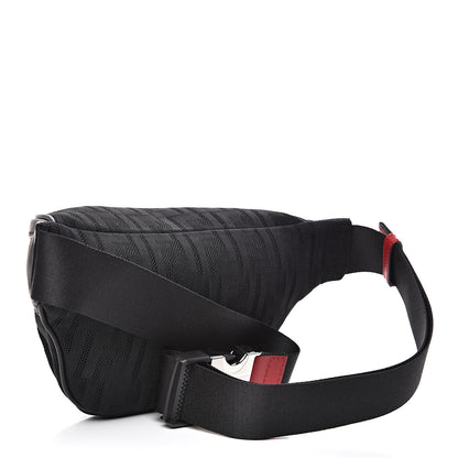 Fendi Neoprene Mesh Vitello Grace FF Pocket Belt Bag Black 2 of 8