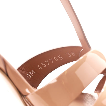 Saint Laurent Patent Tribute 75 Platform Sandals 38 Nude 8 of 9