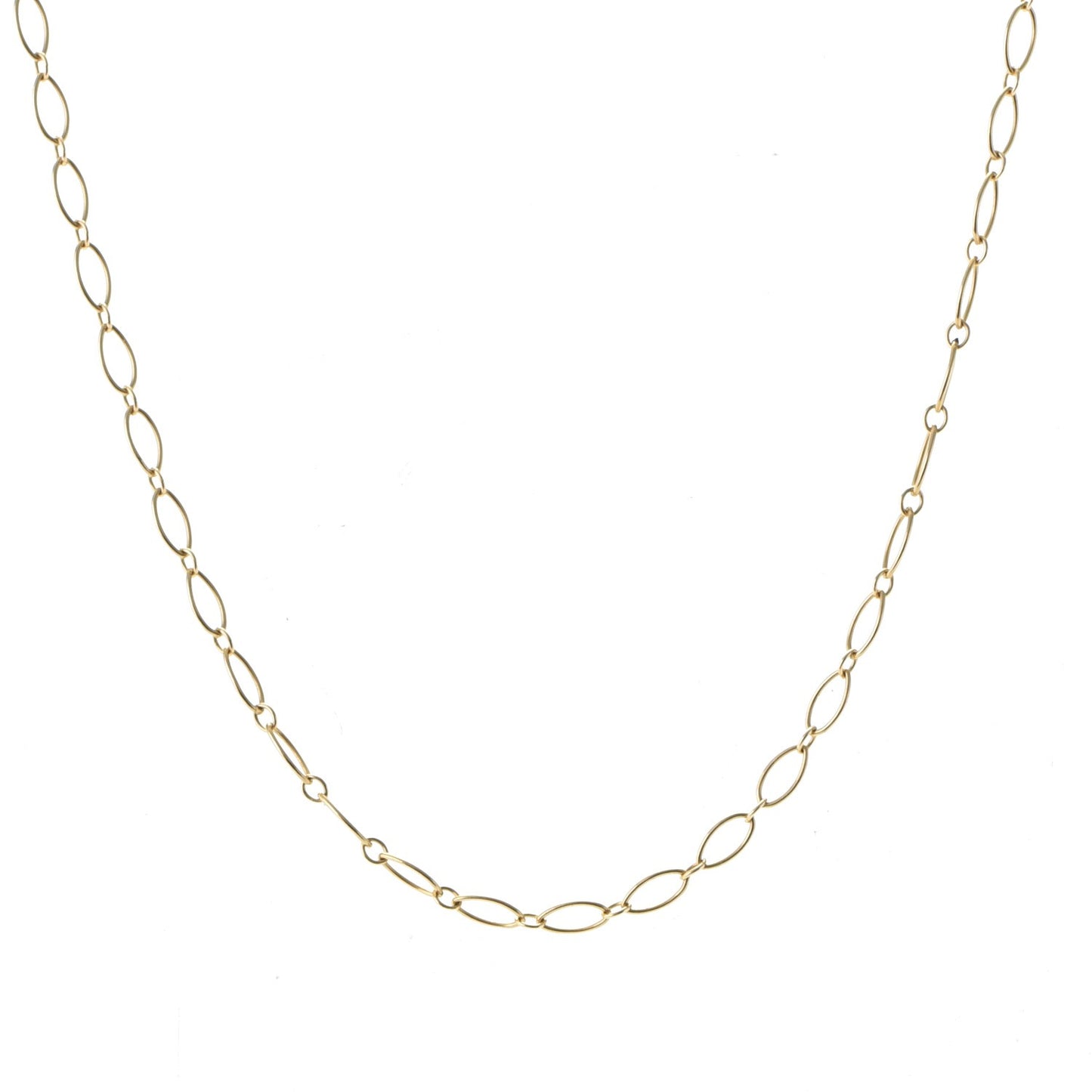 18K Yellow Gold Oval Link Chain