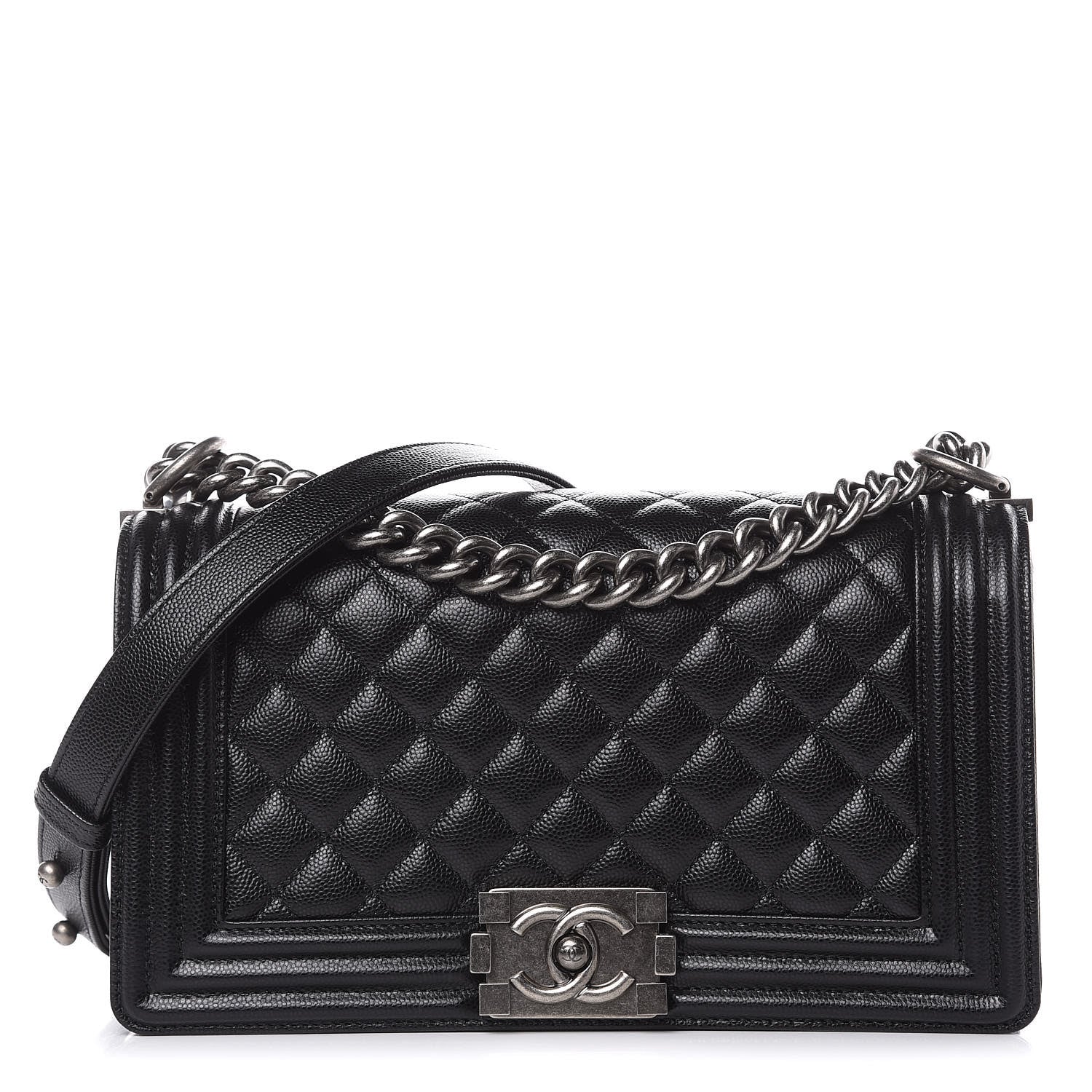 Chanel Caviar Quilted Medium Boy Flap Black 1 of 10
