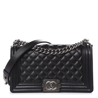Chanel Caviar Quilted Medium Boy Flap Black 1 of 10