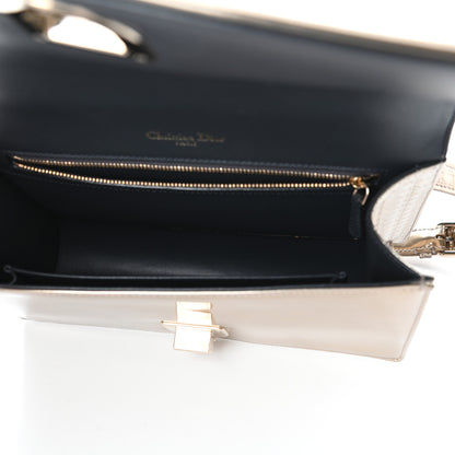 Christian Dior Metallic Patent Micro-Cannage Medium Diorama Flap Bag Gold 5 of 8