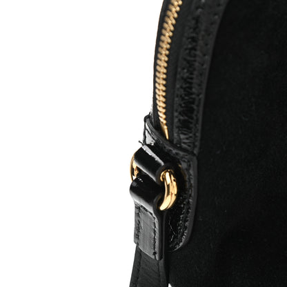 Gucci Suede Patent Web GG Small Ophidia Dome Shoulder Bag Black 11 of 11
