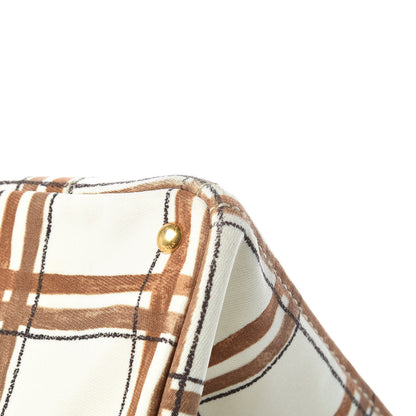 Prada Tessuto Stampato Plaid Tote Moro 19 of 25