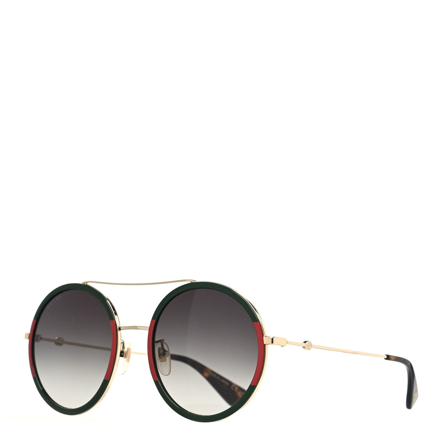 Metal Round Frame Sunglasses GG0061S Green Red