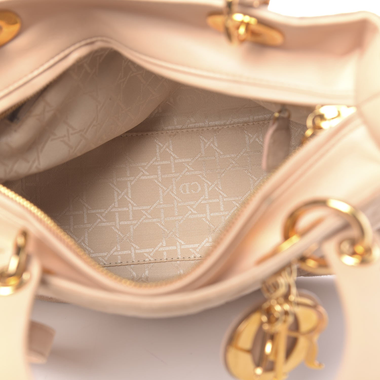 Christian Dior Suede Cannage Medium Lady Dior Beige 6 of 19