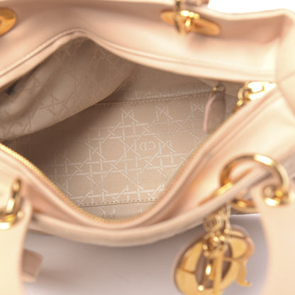 Christian Dior Suede Cannage Medium Lady Dior Beige 6 of 19
