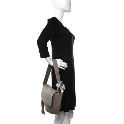 Chloe Grain Calfskin Kiss Hobo Motty Grey 2 of 9