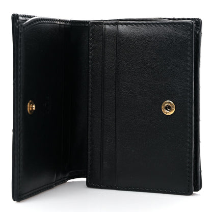 Gucci Calfskin Matelasse GG Marmont Card Case Wallet Black 7 of 11