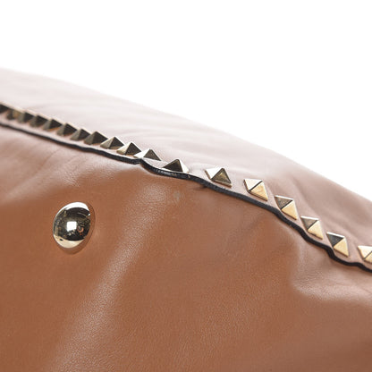 Valentino Garavani Vitello Large Rockstud Tote Beige 11 of 12