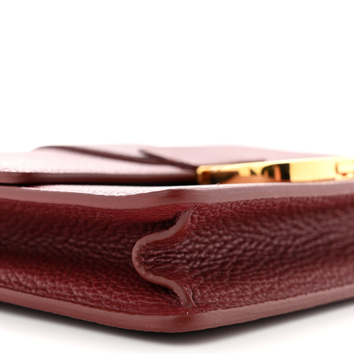 Grained Calfskin 30 Montaigne Flap Bag Red Brick