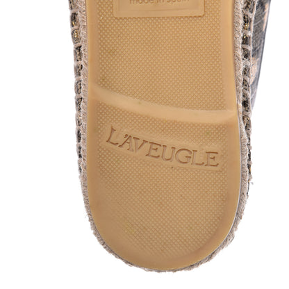 Gucci GG Supreme Monogram Bees Espadrille Flats 36.5 Beige Ebony Oro Black 7 of 11