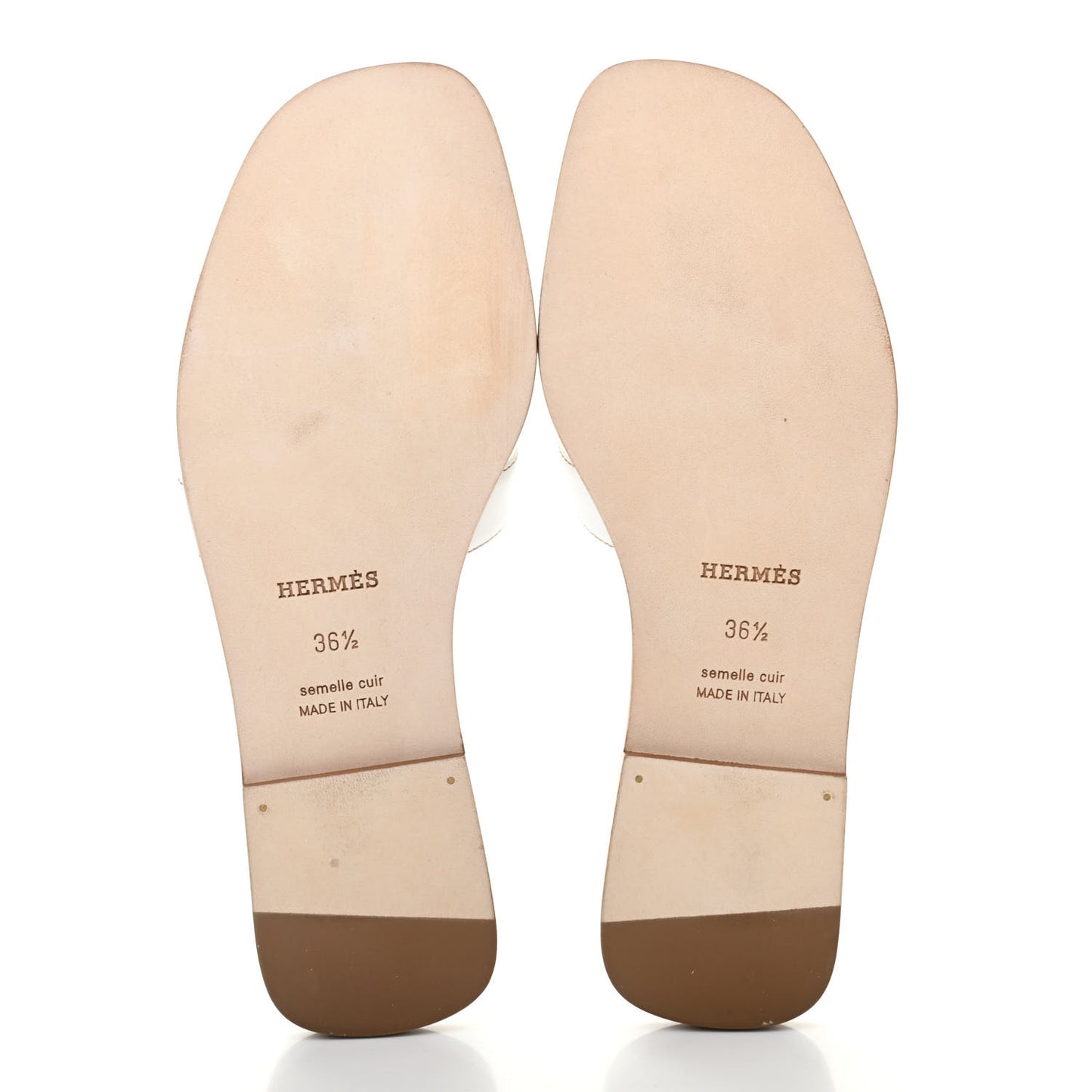 Box Calfskin Oran Sandals 36.5 White