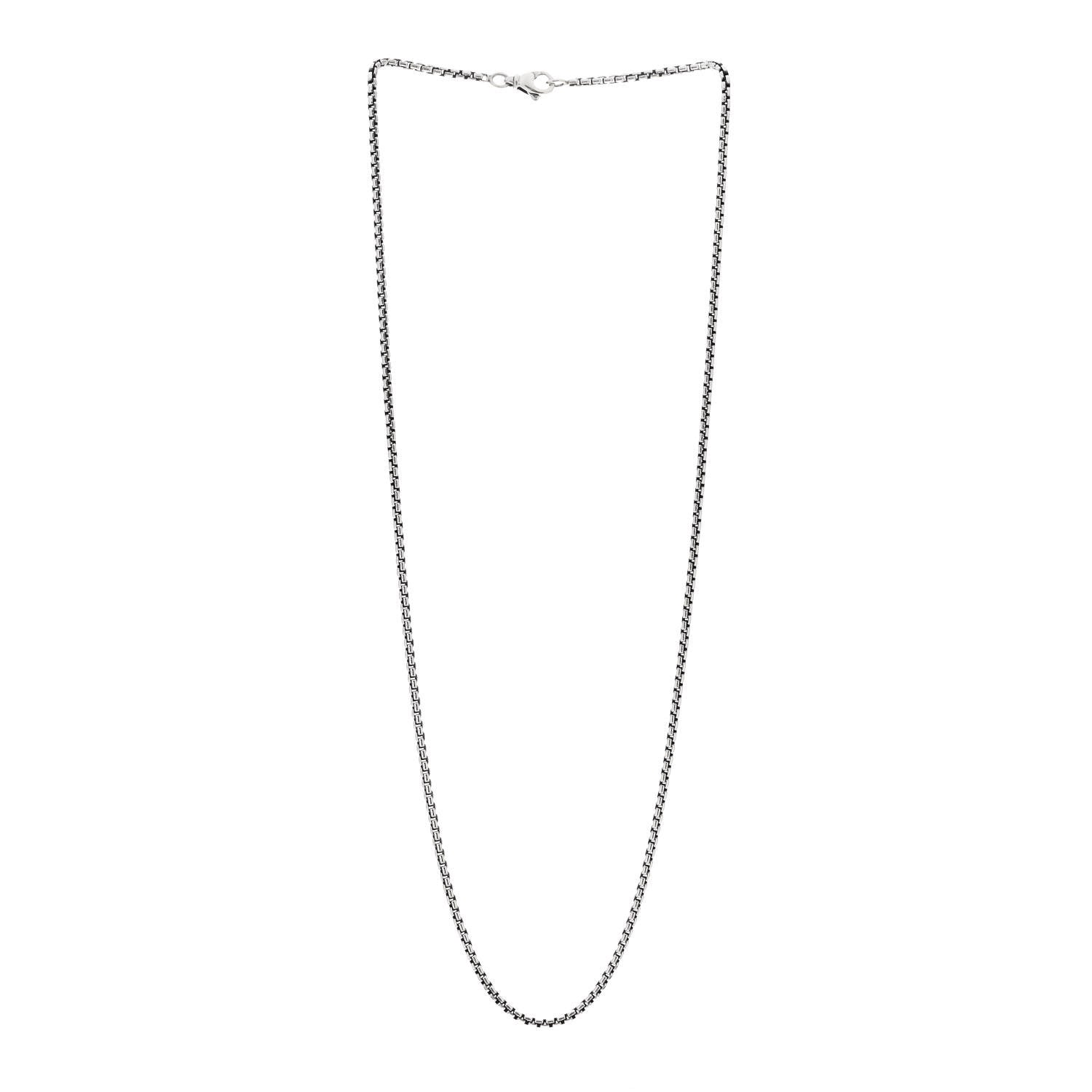 David Yurman Sterling Silver 2.7mm Small Box Chain Necklace 24" 3 of 4