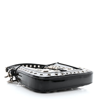 Gucci Patent Ha Ha Ha Mini Jackie 1961 Eyelet Hobo Black 4 of 11