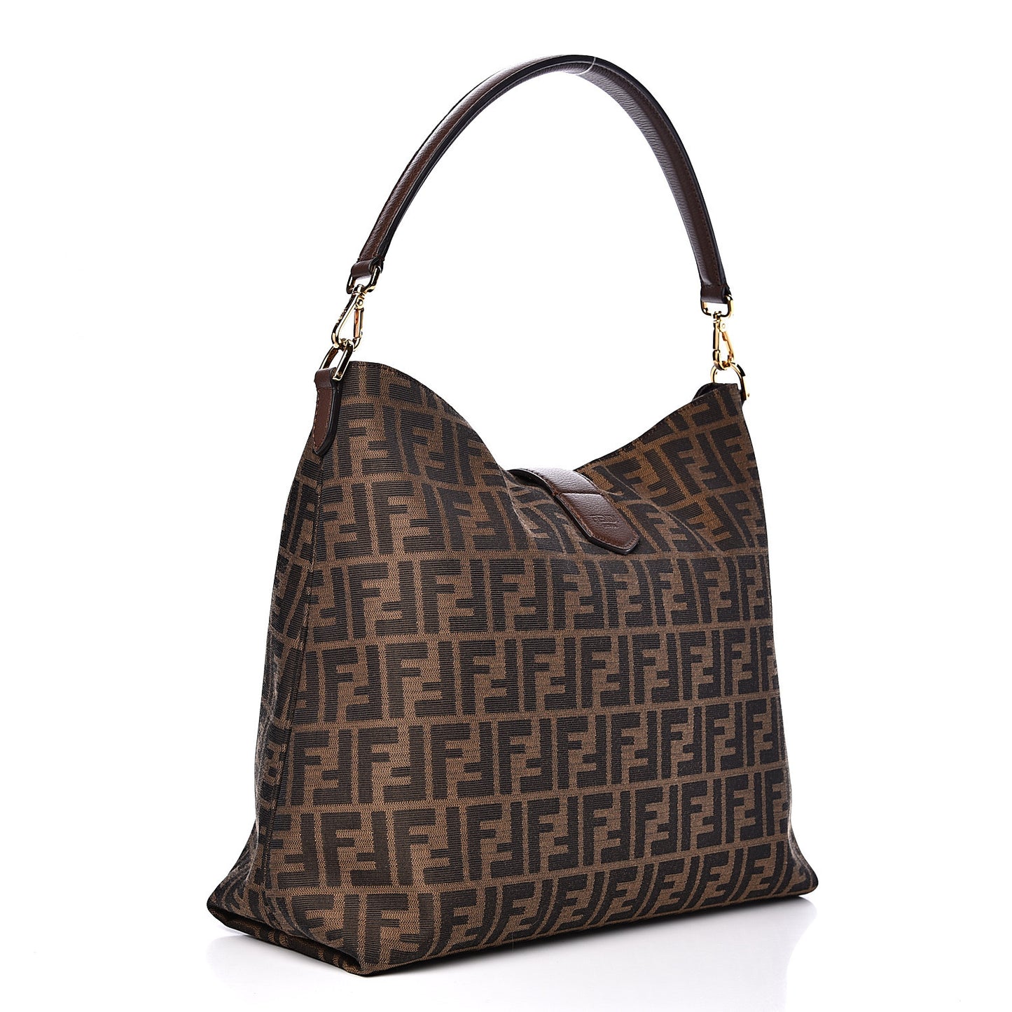 Zucca Vitello Artic Small Clasp Top Hobo Bag Tobacco Castagna