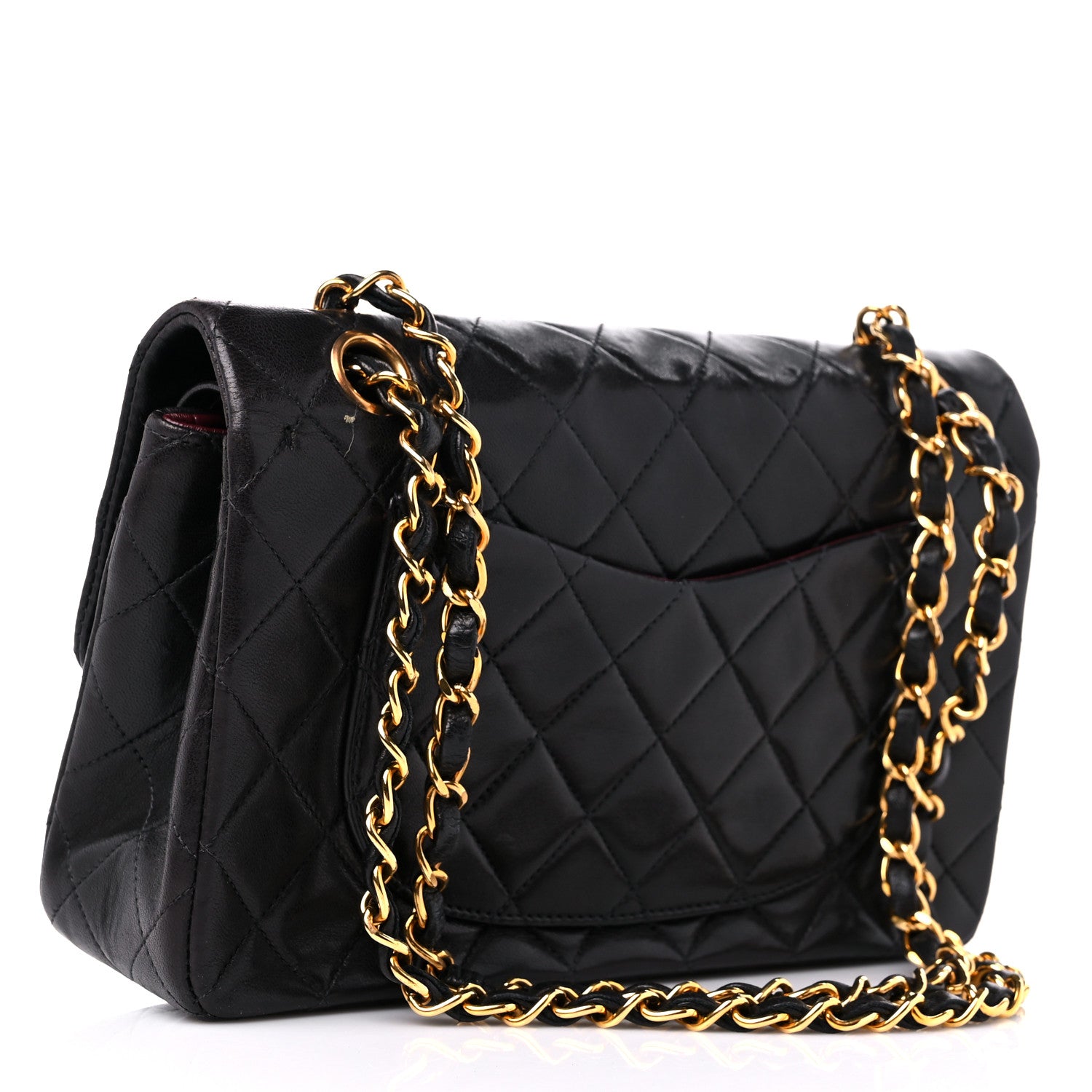 Chanel Lambskin Quilted Small Double Flap Black 3 of 14