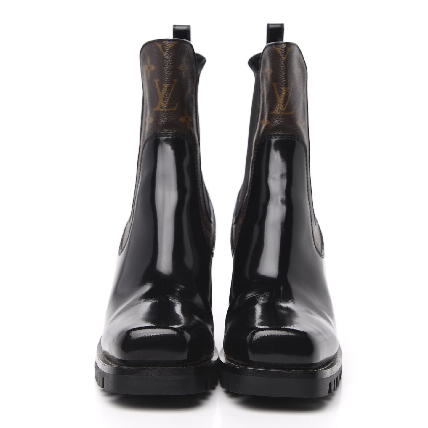 Patent Monogram Limitless Ankle Boots 41 Black